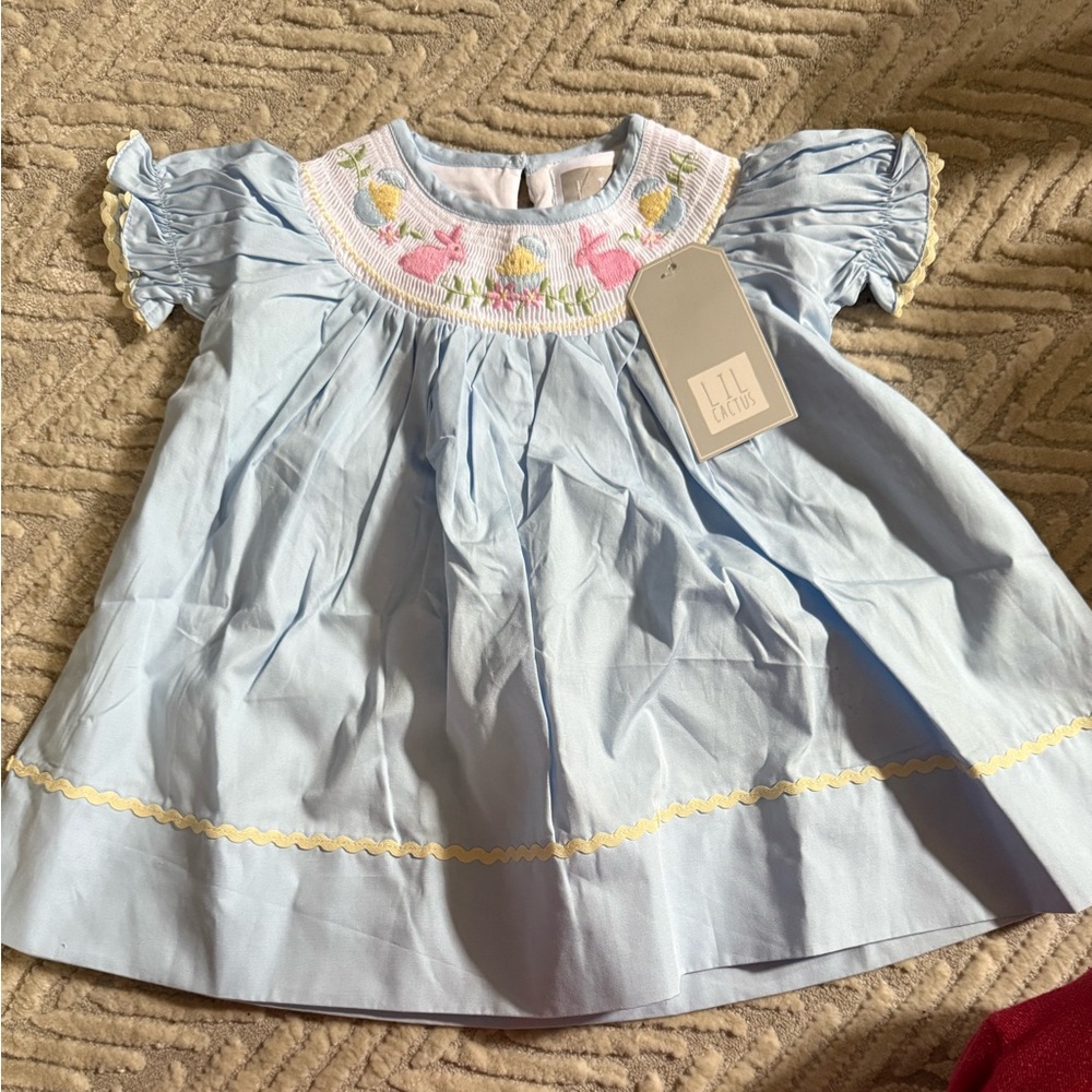 Adorable Light Blue Kids Dress with Embroidery